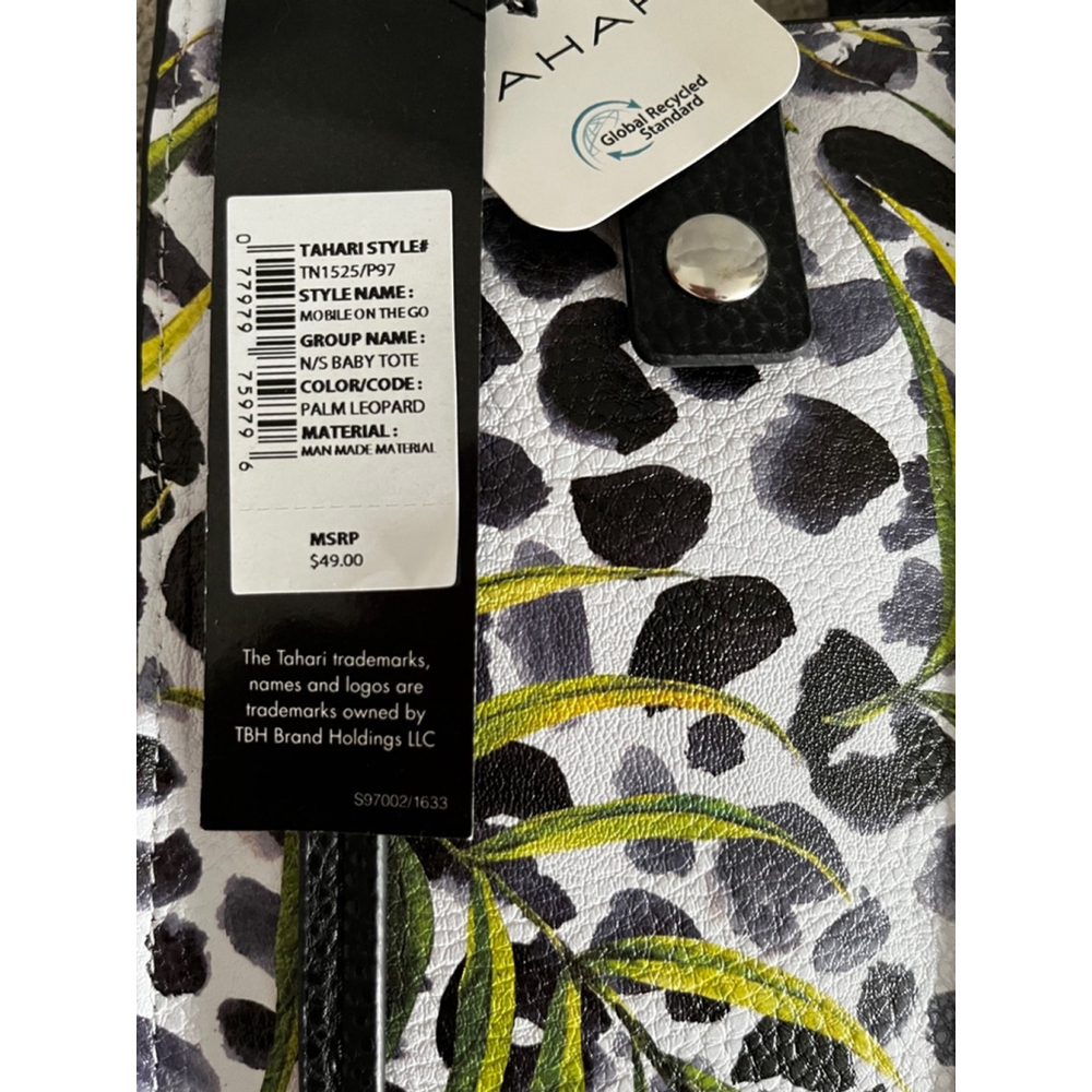 Tahari Micro On The Go NWT Palm Leopard Print Bag - Picture 9 of 9